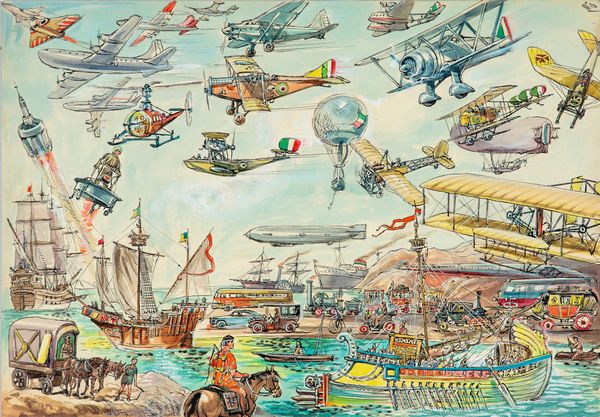 Enrico Sacchi : L'uomo ha sempre pi fretta  - Asta Fumetti: Tavole e Illustrazioni Originali - Associazione Nazionale - Case d'Asta italiane