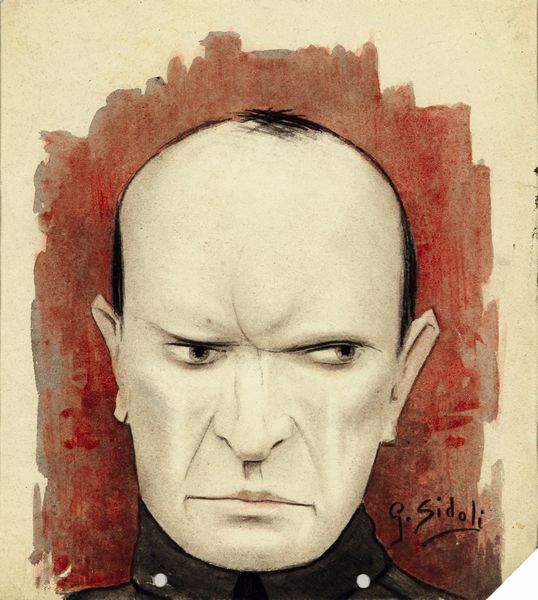 Giuseppe Sidoli : Il Duce  - Asta Fumetti: Tavole e Illustrazioni Originali - Associazione Nazionale - Case d'Asta italiane