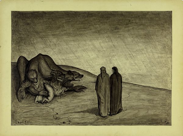 Manfredo Manfredini : Divina Commedia - Inferno, Canto  6  - Asta Fumetti: Tavole e Illustrazioni Originali - Associazione Nazionale - Case d'Asta italiane