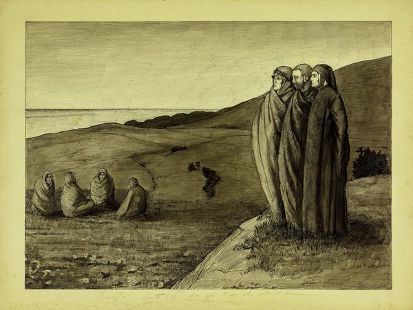 Manfredo Manfredini : Divina Commedia - Purgatorio, Canto  8  - Asta Fumetti: Tavole e Illustrazioni Originali - Associazione Nazionale - Case d'Asta italiane