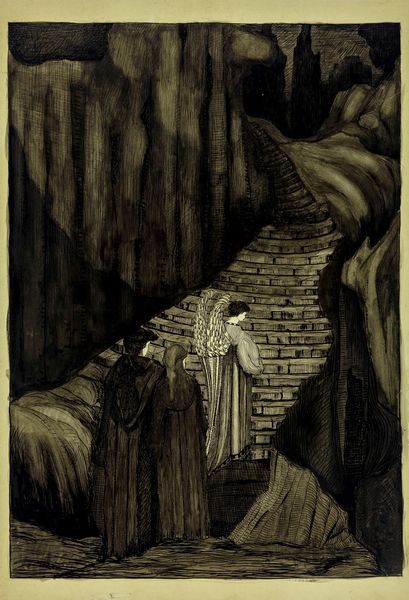 Manfredo Manfredini : Divina Commedia - Purgatorio, Canto  15  - Asta Fumetti: Tavole e Illustrazioni Originali - Associazione Nazionale - Case d'Asta italiane