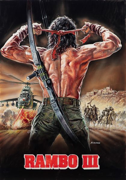 Renato Casaro : Rambo III  - Asta Fumetti: Tavole e Illustrazioni Originali - Associazione Nazionale - Case d'Asta italiane