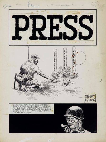 Enrique Alcatena : Press - Los incomprensibles humanos  - Asta Fumetti: Tavole e Illustrazioni Originali - Associazione Nazionale - Case d'Asta italiane