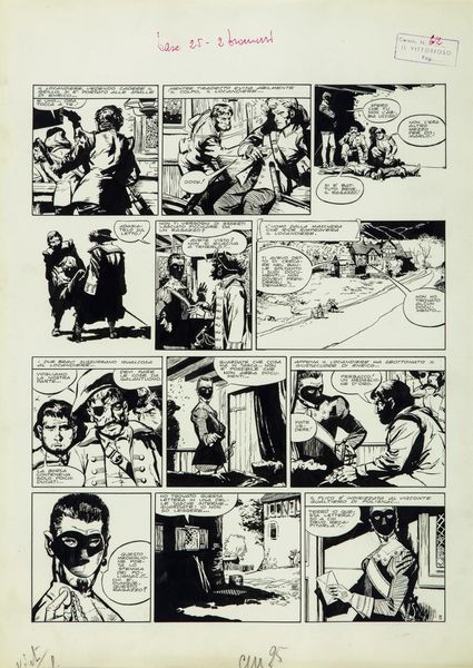 Dino Battaglia : L'ultimo dei Polignac  - Asta Fumetti: Tavole e Illustrazioni Originali - Associazione Nazionale - Case d'Asta italiane