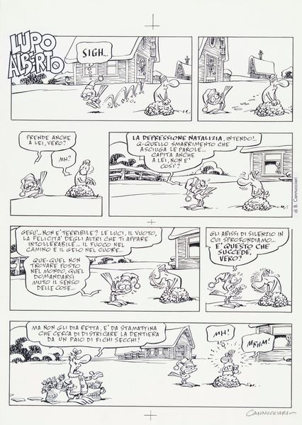Bruno Cannucciari : Lupo Alberto  - Asta Fumetti: Tavole e Illustrazioni Originali - Associazione Nazionale - Case d'Asta italiane