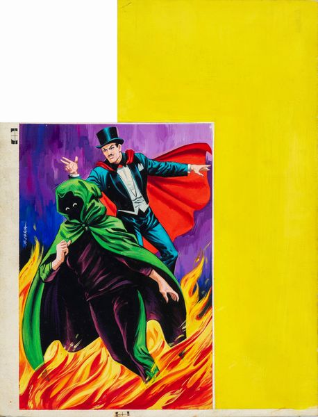 Mario Caria : Mandrake - Nel tempio delle vestali  - Asta Fumetti: Tavole e Illustrazioni Originali - Associazione Nazionale - Case d'Asta italiane