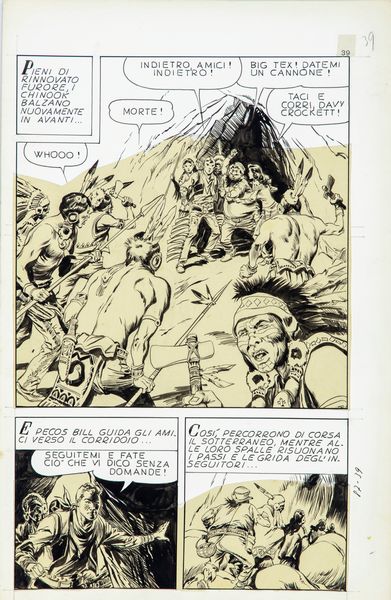 Gino D'Antonio : Pecos Bill - La lancia d'oro  - Asta Fumetti: Tavole e Illustrazioni Originali - Associazione Nazionale - Case d'Asta italiane