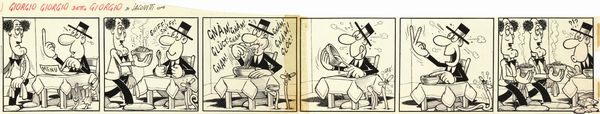 Benito Jacovitti : Giorgio Giorgio detto Giorgio  - Asta Fumetti: Tavole e Illustrazioni Originali - Associazione Nazionale - Case d'Asta italiane