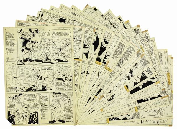 Lino Landolfi : Tartarino di Tarascona  - Asta Fumetti: Tavole e Illustrazioni Originali - Associazione Nazionale - Case d'Asta italiane