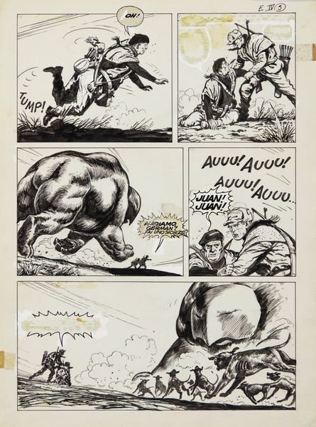 Solano Lopez : L'Eternauta - Parte Seconda  - Asta Fumetti: Tavole e Illustrazioni Originali - Associazione Nazionale - Case d'Asta italiane