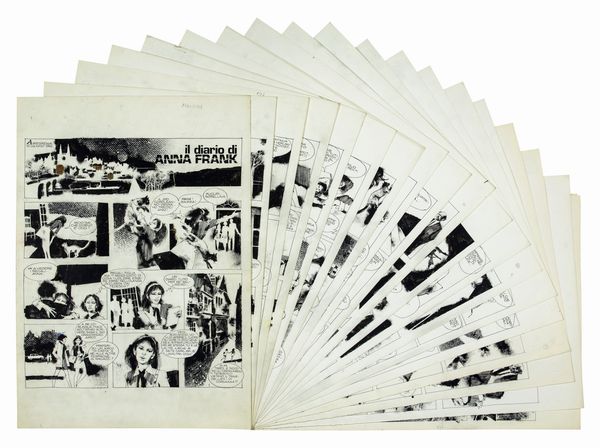 Piero Mancini : Il diario di Anna Frank  - Asta Fumetti: Tavole e Illustrazioni Originali - Associazione Nazionale - Case d'Asta italiane