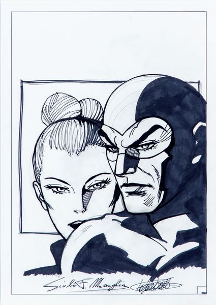 Giulia Francesca Massaglia & Stefania Caretta : Diabolik e Eva  - Asta Fumetti: Tavole e Illustrazioni Originali - Associazione Nazionale - Case d'Asta italiane