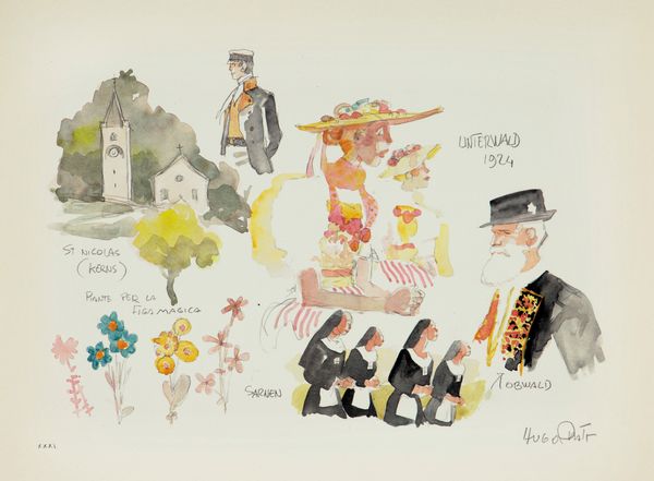 Hugo Pratt : ...et in Helvetia Corto  - Asta Fumetti: Tavole e Illustrazioni Originali - Associazione Nazionale - Case d'Asta italiane
