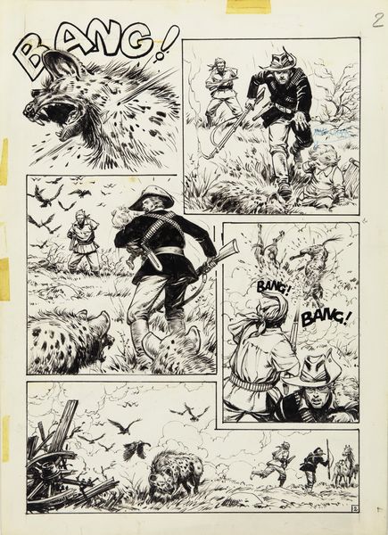 Alberto Salinas : Continente Nero  - Asta Fumetti: Tavole e Illustrazioni Originali - Associazione Nazionale - Case d'Asta italiane