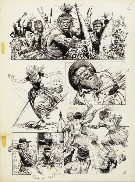 Alberto Salinas : Continente Nero  - Asta Fumetti: Tavole e Illustrazioni Originali - Associazione Nazionale - Case d'Asta italiane