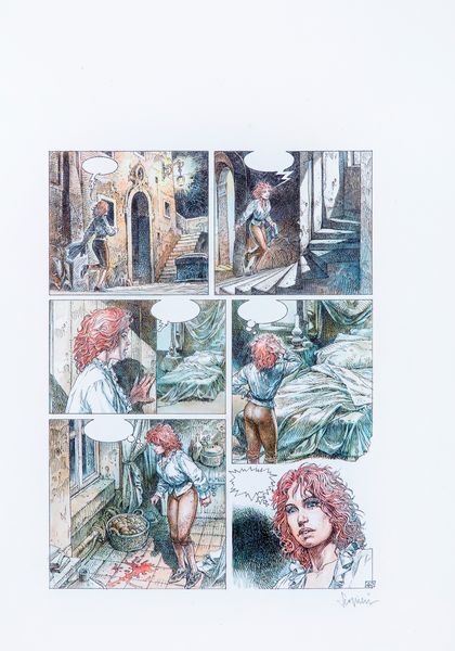 Paolo Eleuteri Serpieri : Saria - Le tre chiavi  - Asta Fumetti: Tavole e Illustrazioni Originali - Associazione Nazionale - Case d'Asta italiane