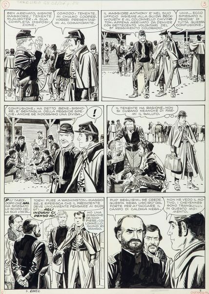 Sergio Tarquinio : Storia del West - Sand Creek  - Asta Fumetti: Tavole e Illustrazioni Originali - Associazione Nazionale - Case d'Asta italiane