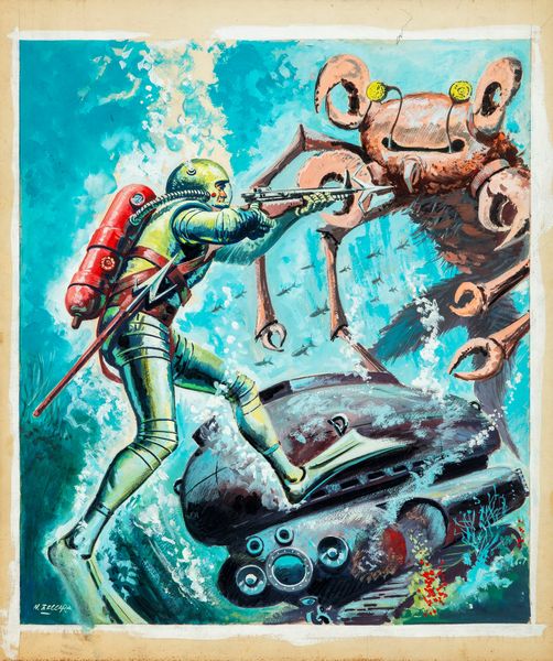 Nevio Zeccara : Il Vittorioso - Mille metri di sotto  - Asta Fumetti: Tavole e Illustrazioni Originali - Associazione Nazionale - Case d'Asta italiane