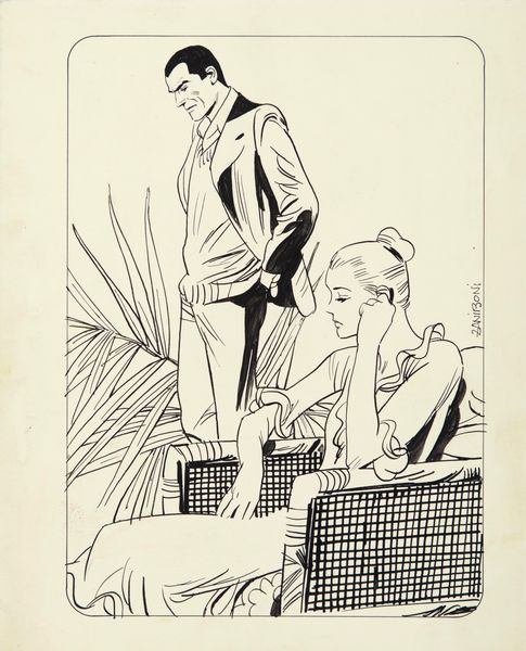 Sergio Zaniboni : Diabolik e Eva  - Asta Fumetti: Tavole e Illustrazioni Originali - Associazione Nazionale - Case d'Asta italiane