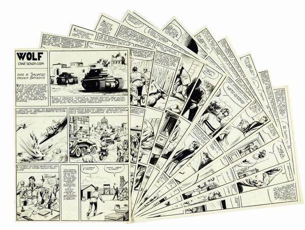 Lina Buffolente : Wolf: cane senza coda  - Asta Fumetti: Tavole e Illustrazioni Originali - Associazione Nazionale - Case d'Asta italiane