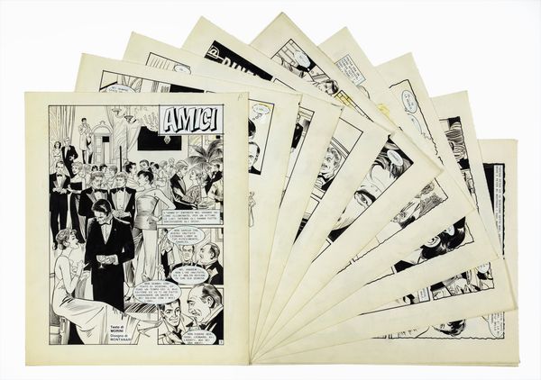Giuseppe Montanari : Amici  - Asta Fumetti: Tavole e Illustrazioni Originali - Associazione Nazionale - Case d'Asta italiane