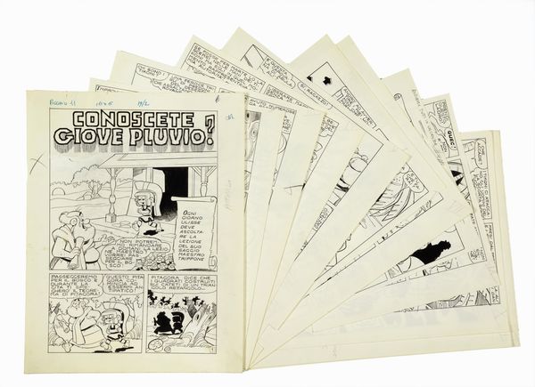 Ernesto Piccardo : Conoscete Giove pluvio?  - Asta Fumetti: Tavole e Illustrazioni Originali - Associazione Nazionale - Case d'Asta italiane