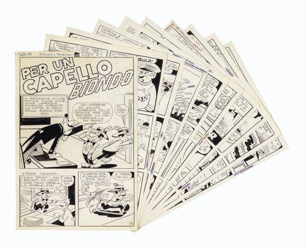 Antonio Terenghi : Per un capello biondo  - Asta Fumetti: Tavole e Illustrazioni Originali - Associazione Nazionale - Case d'Asta italiane