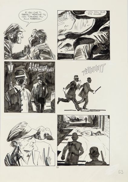 Ivo Milazzo : Ken Parker - Sciopero  - Asta Fumetti: Tavole e Illustrazioni Originali - Associazione Nazionale - Case d'Asta italiane