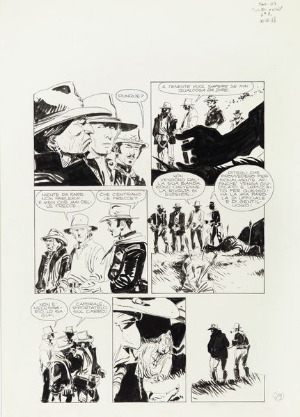 Ivo Milazzo : Ken Parker - L'epilogo di Orso Nero  - Asta Fumetti: Tavole e Illustrazioni Originali - Associazione Nazionale - Case d'Asta italiane