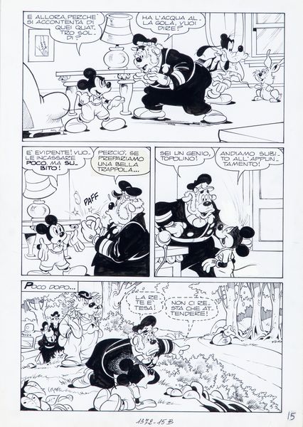 Sergio Asteriti : Topolino e il fantastico mister Magic  - Asta Fumetti: Tavole e Illustrazioni Originali - Associazione Nazionale - Case d'Asta italiane
