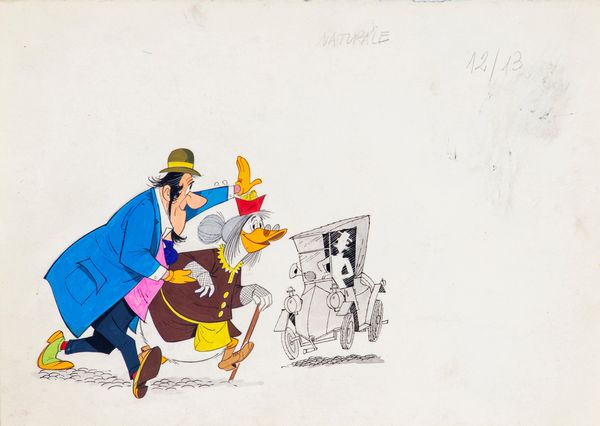 Giovan Battista Carpi : I Pensieri di Paperone - Nonna Jenny  - Asta Fumetti: Tavole e Illustrazioni Originali - Associazione Nazionale - Case d'Asta italiane