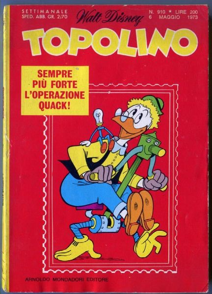 Giovan Battista Carpi : Topolino n. 910  - Asta Fumetti: Tavole e Illustrazioni Originali - Associazione Nazionale - Case d'Asta italiane