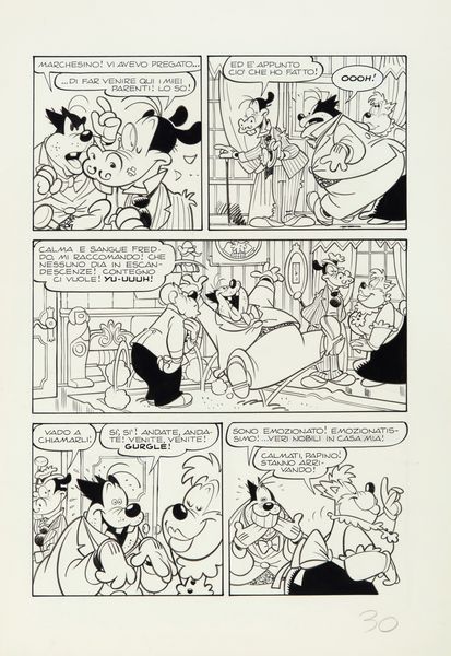 Giorgio Cavazzano : Miseria e nobilt  - Asta Fumetti: Tavole e Illustrazioni Originali - Associazione Nazionale - Case d'Asta italiane