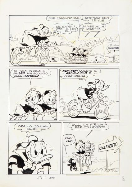 Massimo De Vita : Paperinik e il dramma ciclico  - Asta Fumetti: Tavole e Illustrazioni Originali - Associazione Nazionale - Case d'Asta italiane