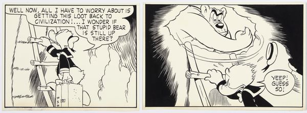 Paul Murry : Humphrey Bear and the Ranger  - Asta Fumetti: Tavole e Illustrazioni Originali - Associazione Nazionale - Case d'Asta italiane