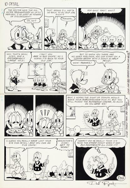 Don Rosa : Paperino in occhio ai dettagli  - Asta Fumetti: Tavole e Illustrazioni Originali - Associazione Nazionale - Case d'Asta italiane