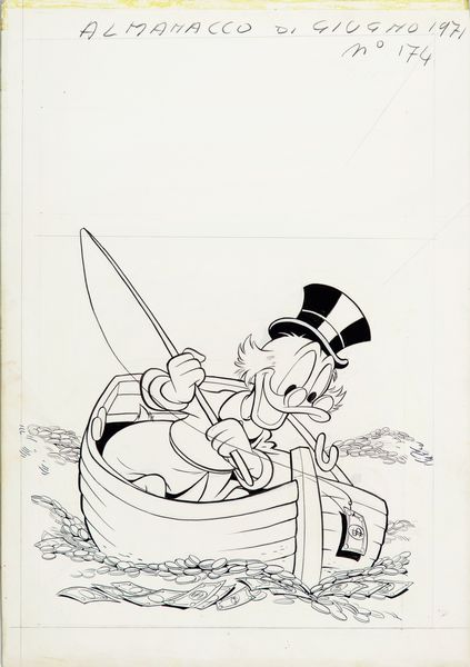 Giuseppe Perego : Almanacco Topolino n. 174  - Asta Fumetti: Tavole e Illustrazioni Originali - Associazione Nazionale - Case d'Asta italiane
