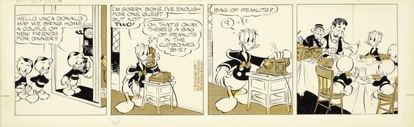 Al Taliaferro : Donald Duck  - Asta Fumetti: Tavole e Illustrazioni Originali - Associazione Nazionale - Case d'Asta italiane