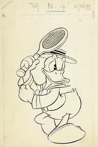 Ambrogio Vergani : Topolino n. 4  - Asta Fumetti: Tavole e Illustrazioni Originali - Associazione Nazionale - Case d'Asta italiane