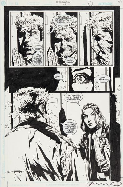 Lee Bermejo : Hellblazer - Black Flowers  - Asta Fumetti: Tavole e Illustrazioni Originali - Associazione Nazionale - Case d'Asta italiane