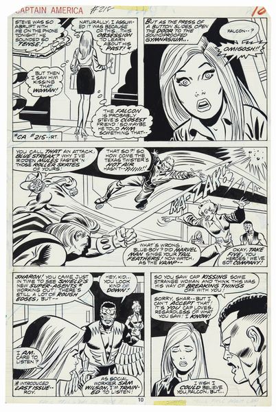 Sal Buscema : Captain America - One Day in Newfoundland!  - Asta Fumetti: Tavole e Illustrazioni Originali - Associazione Nazionale - Case d'Asta italiane
