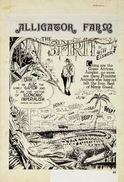 Will Eisner : The Spirit - Alligator Farm  - Asta Fumetti: Tavole e Illustrazioni Originali - Associazione Nazionale - Case d'Asta italiane