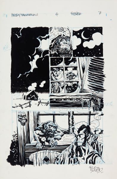 Duncan Fegredo : Hellboy: Darkness Calls  - Asta Fumetti: Tavole e Illustrazioni Originali - Associazione Nazionale - Case d'Asta italiane