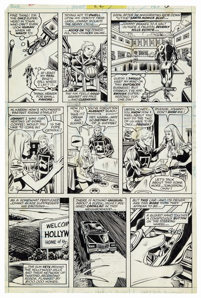 Don Heck : Ghost Rider - Nobody Beats the Enforcer!  - Asta Fumetti: Tavole e Illustrazioni Originali - Associazione Nazionale - Case d'Asta italiane