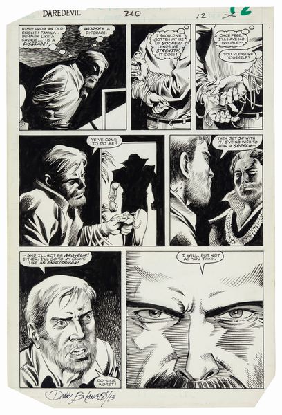 David Mazzucchelli : Daredevil  - Survivor  - Asta Fumetti: Tavole e Illustrazioni Originali - Associazione Nazionale - Case d'Asta italiane