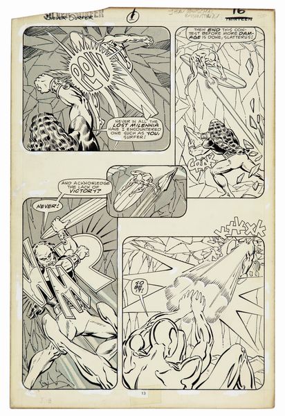 Marshall Rogers : Silver Surfer - FREE  - Asta Fumetti: Tavole e Illustrazioni Originali - Associazione Nazionale - Case d'Asta italiane