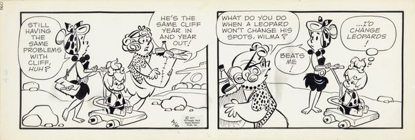 Gene Hazelton : The Flintstones  - Asta Fumetti: Tavole e Illustrazioni Originali - Associazione Nazionale - Case d'Asta italiane