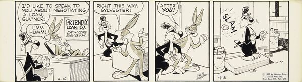 Ralph Heimdahl : Bugs Bunny  - Asta Fumetti: Tavole e Illustrazioni Originali - Associazione Nazionale - Case d'Asta italiane