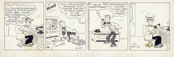 Chic Young : Blondie  - Asta Fumetti: Tavole e Illustrazioni Originali - Associazione Nazionale - Case d'Asta italiane