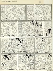 Benito Jacovitti - Cocco Bill - Occhio di Pollo e... i polli con locchio